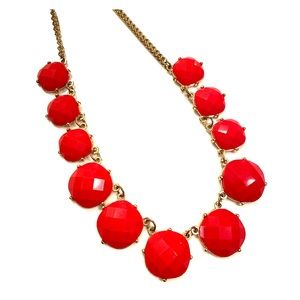 Red statement necklace